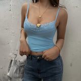 Summer Y2K Hot Girls Sexy Lace Camisole Top