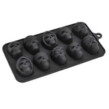 Skull Ice Cube Mold 10 Grid Reusable Silicone Ice Mold  Drinks Whiskey Cocktail Chocolate Ice Cream Kitchen Baking Making Tools
