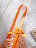 Orange Lace Contrast Sexy Lingerie For Women Open Chest Bra Thongs Sets Summer Female Underwear Cute Erotic Adult Matching Suit