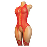 Desire Night EroticOpen Back Bras BodySuits Hanging Neck Bodystockings Crotchless Lingerie Women Sexy Mesh Hollow Underwear Set