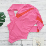 2024 One Piece Surfing Swimsuit Rashguards Women Sexy Swimming Suit Sport Floral Long Sleeves Swimwear Monokini Bathing Suit