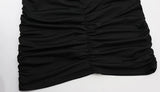 Ahagaga Sexy Patchwork Dresses For Women Short Sleeves Sheath Pleated Slim Fit Hollow Out Lace Basic Trend Streetwear Vestidos