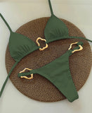 Sexy Halter Micro Bikini 2025 Women Swimsuit Solid Swimwear Thong Bikinis Set Brazilian Beach Wear Bathing Suit Biquini Female