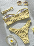 XS - L Polka Dot Bandeau Bikini Women Swimwear Female Swimsuit Two-pieces Bikini Set Brazilian Bather Bathing Suit Swim Lady