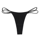 Low Waist Traceless Briefs Double Layered Thin Waistband Panties Comfortable Solid Color Sexy Cotton Sports Fitness Thong 2025