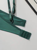 fashion Vintage Elegant French Lace Women's Bra Sexy Lingerie Green Underwear Four Seasons Brassiere MR2986