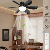 Ceiling Fan With Remote Control LED Light E27 Base