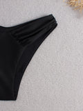 2026 Black Sexy Swimsuit Only Pants High Cut Swimwear Women Solid Bathers Bathing Swimming Trunks Swim Suit Female XXL