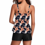 2026 Pinted Floral Tankini Two Pieces Swimsuit Women Vintage Swimwear Female Bathers Bathing Swimming Swim Suit Beachwear