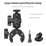 Panoramic sports camera motorcycle mount suitable for GoPro DJI Insta360 handlebar selfie stick fixing bracket accessories
