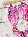 Halter Metal Rings Hollow Out Female Swimwear One Piece Swimsuit Women High Cut Monokini Backless Bathing Suit Swim Beachwear