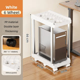Mobile CPU Stand with 4/6 wheel Computer Host Bracket Double-Layer For Home Office Floor Mobile A4 Printer Integrated Shelf