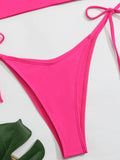 2026 Sexy Orange Bikini Hollow Out Push Up Two-Piece Swimsuit Women Halter Bandage Backless Thong Swimwear Summer Beachwear New