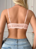 Modern Lace Women's Bra Front-Closure Push-Up Sexy Bras Mesh Lace Trim Comfortable Bra for Woman