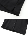 Foridol Solid O-neck Single Breasted Black Blazer Coat Women Autumn Winter Short Jacket Office Lady Vintage Buttons Veste