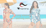 Women's Rashguard Zipper Long Sleeve Surfing Printed Swimsuit Women 2025 One Piece Bodysuit Push Up UV Protection Swimsuit Lady