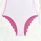 S - XXL 11 Colors Ribbed Frilled Women Swimwear One Piece Swimsuit Female Backless High Leg Cut Bather Bathing Suit Swim K7097