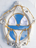 Sexy White Gold Patchwork Bikini Set 2026 Women Metal Starfish Push Up Tie Side Thong Swimsuit Beach Bathing Suit Micro Swimwear