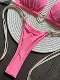 Heart-shaped Halter Micro Thong Bikini Female Swimsuit Women Swimwear Two-pieces Bikini Set Brazilian Bather Bathing Suit Swim