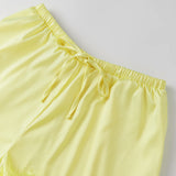 Summer Women's Casual Solid Satin Shorts Loose Fit Stylish Lace Trim Mid Rise Drawstring Shorts Lace Trim Lounge Bottoms