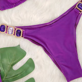 Halter Scrunch Butt Rhintstone Diamond Bikini Women Swimsuit Female Swimwear Two Pieces Bikini Set Brazilian Bathing Suit Swim
