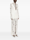 Woman Dress Clothing V-neck White Lace Dress 2025 Vestidos Para Mujer Fall Lace-up High Slit Slim Long  Evening Party Dresses