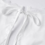 New Women Sleeveless Shirts Satin Lace Trim Deep V Neck Cropped Tops Blouses for Going Out Party Street Summer Vest