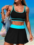 2026 Sporty Swimsuit Women Two Pieces High Waist Beach Dress Solid Swimwear Female Bathers Bathing Swimming Swim Suit Beachwear