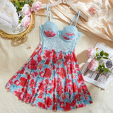 Sexy Nightgown Woman Print Floral Romantic Lingeries Attractive Sleepwear Summer Pajamas Intimate Babydoll New Dresses