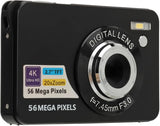 20X 56MP Digital Camera Photographic 2.7 Inch Screen 4K UHD Kids Camcorder Face Detect Auto Focus Self-Timer Camera For Children