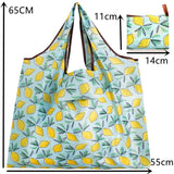 BIG Eco-Friendly Folding Shopping Bag Reusable Portable Shoulder Handbag for Travel Grocery Fashion Pocket Tote
