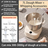 SUNATUR Dough Kneading Machine Household Stand Mixer with Chinese & Western Modes Timed Fermentation  Cream Whipping
