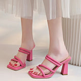 2026 Large Size Women's High Heel  Faionable Pink Outdoor Wear Casual High-heeled shoes