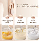 SUNATUR 300W Electric Hand Mixer 3 in 1 Mixer egg beater Baking appliances Handheld Blender machine with storage base Cream Whip