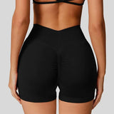 High Waisted Seamless Shorts Gym Shorts Women Fitness Sports Low Ribbed Band Workout Scrunch Butt Yoga Booty Running Short Pants