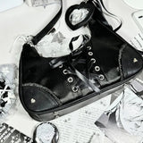 Cute Y2k Womens Shoulder Bag Fashion Elegant Sweet Lolita Jk Ita Bag Transparent Literary Kawaii Exquisite Female Handbag Purse