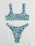 Sexy Micro Bikini Women Orange Leopard Print Push Up Padded Thong Swimsuit Female Cut Out Bathing Suit Swimwear Biquini