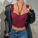 Strappy Vest Hot Girl French Style Inner Wear Sexy Fishbone Camisole Slim Fit Bra New Style ZPHH