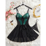 Sexy Pajama Tone Lace Dress Sexy slip dress with two tone lace trims sexy lingerie women erotic erotic lingerie
