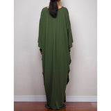 Greek Goddess Long Dress Batwing Sleeve Tunic Beach Cover Up Cover-ups Beach Dress Beach Wear Beachwear Kaftan Maxi Dress V4427