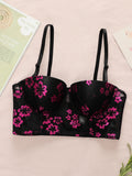 Women's Camouflage Vest Embroidered Sexy Bra Can Be Worn Externally Sexy Waist Tied Sweet And Spicy Lingerie B6131