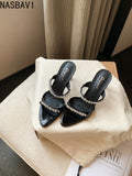 2026 New Style Luxury Rhinestone Slippers For Women's Slip-on Elegant Princess Dress Shoes Top Quality Pumps Fashion Sandals