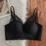 Tight Fit French Lace Bra for Small Bust - Comfort Lift Anti Sagging, Sexy Lace Back & Thin Strap Lingerie MOYISU Sexy Bras AB