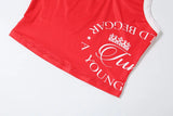 European and American 2026 Spring and Summer Casual Contrast Color Halter Backless Top High Waist Butt Lifting Shorts Set