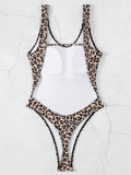 Splicing Backless Micro Thong Female Swimwear One Piece Swimsuit Women Monokini High Cut Leg Bather Bathing Suit Swim Beach Wear