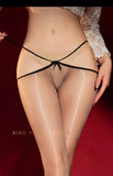 Ultra-thin Velvet Waistline Seamless Invisible Silky Sexy Summer Black Pantyhose Smooth Transparent Nightclub Wear Charming IXPD