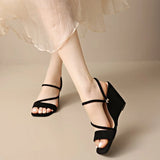 Summer Square Toe Sexy Comfortable Non-slip Wedge Sandals Fashion New  Casual Sandals for Women