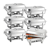 Stainless Steel Buffet Chafing Dish Set With Lids For Catering