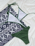 Sexy One Piece Swimsuit Swimwear Women Solid Ruffled V-neck Halter Backless Army Green Bathing Suit Beachwear Banadores Mujer