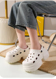 Women Platform Slippers Fashion Clogs Soft EVA Summer High Heel Shoes Thick Sole Female Street Wedges Sandals Home Beach Slides